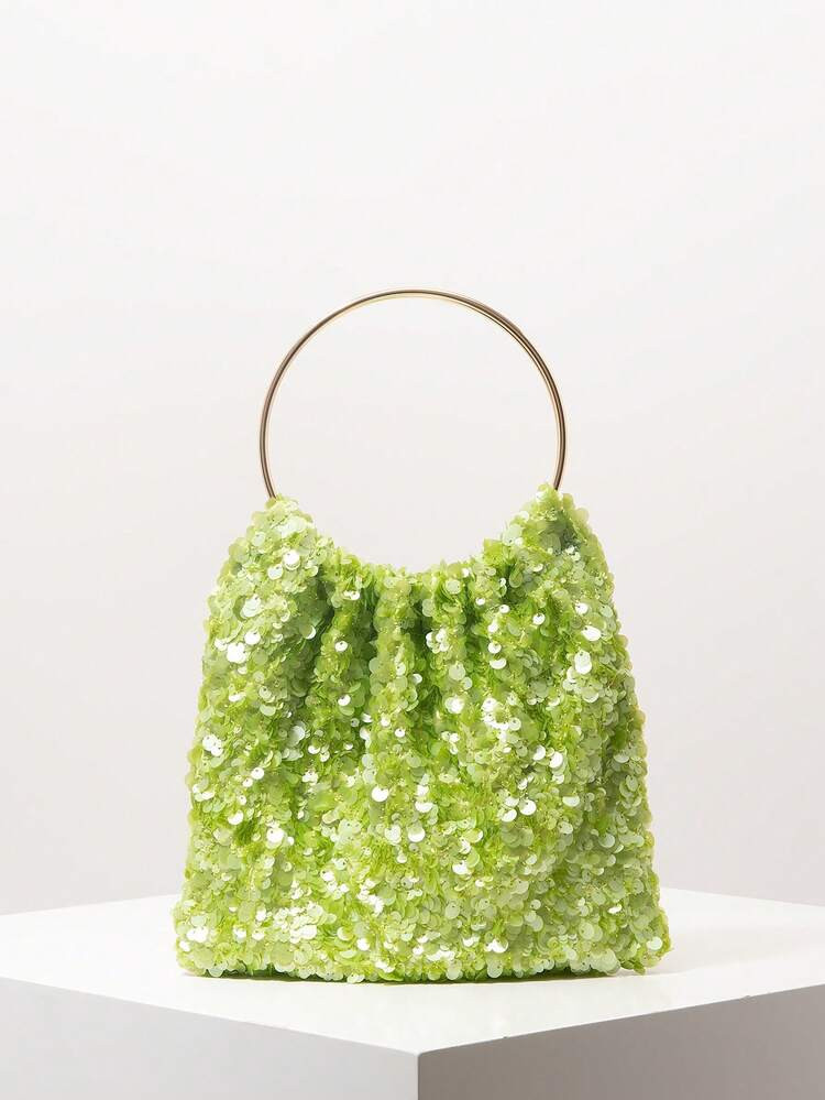 Elegant Sequin Handbag For Women, Bridal Party, Prom, Wedding Items, Assorted Patterns | SHEIN