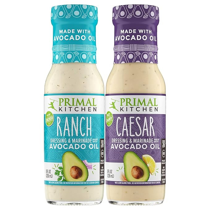 Primal Kitchen Ranch Dressing & Marinade and Caesar Dressing & Marinade, Made with Avocado Oil an... | Amazon (US)