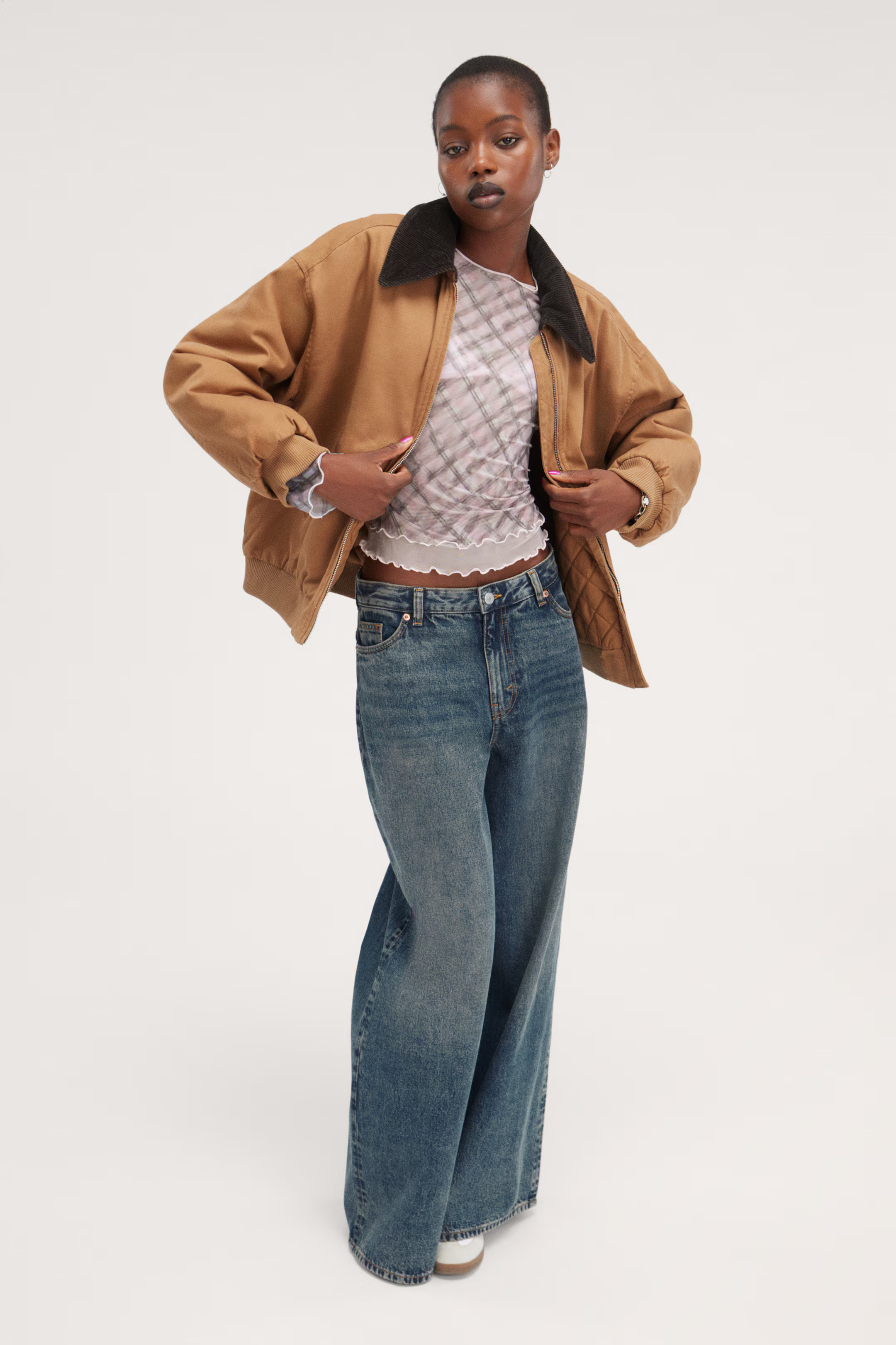 Loose Padded Bomber Jacket | H&M (UK, MY, IN, SG, PH, TW, HK)