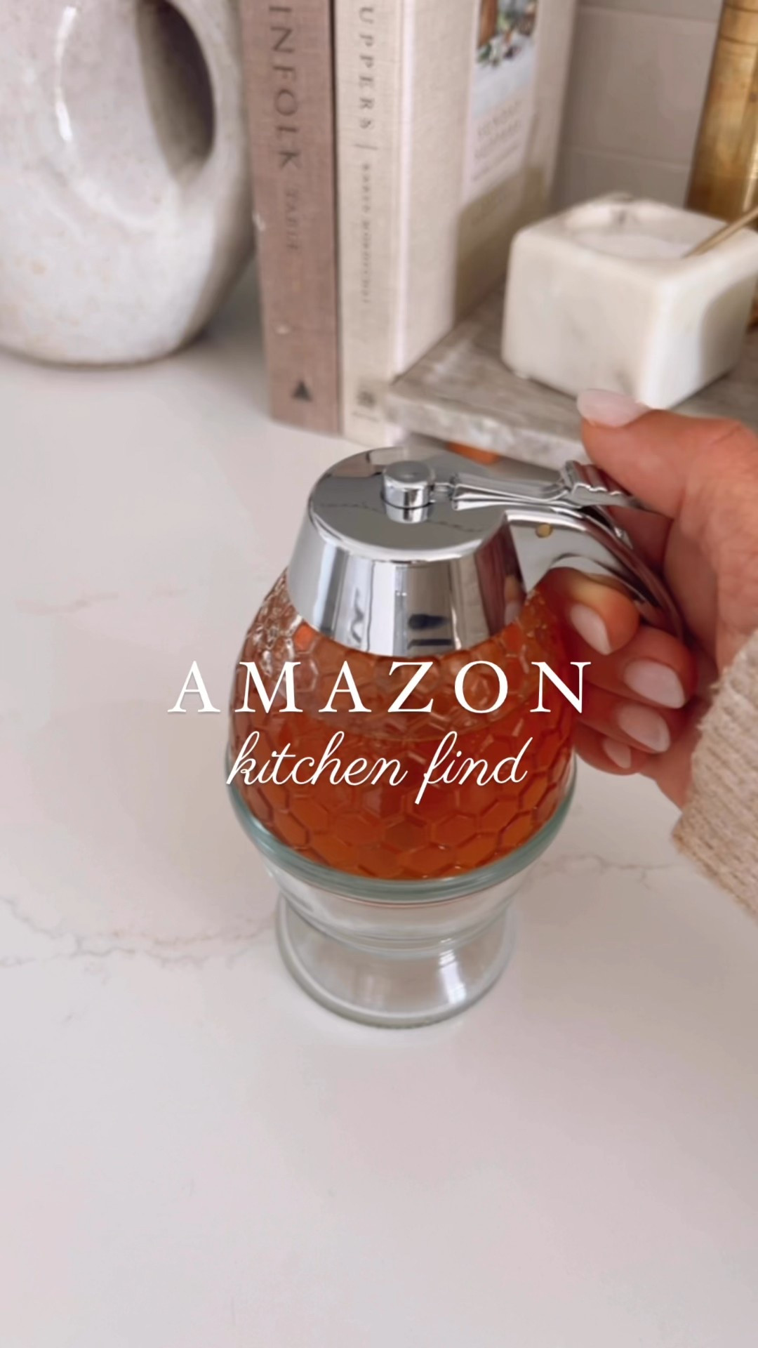 The perfect little honey dispenser! No more sticky messy jars- best part it looks cute on my counter too! Amazon kitchen find

#LTKFindsUnder50 #LTKHome #LTKSaleAlert