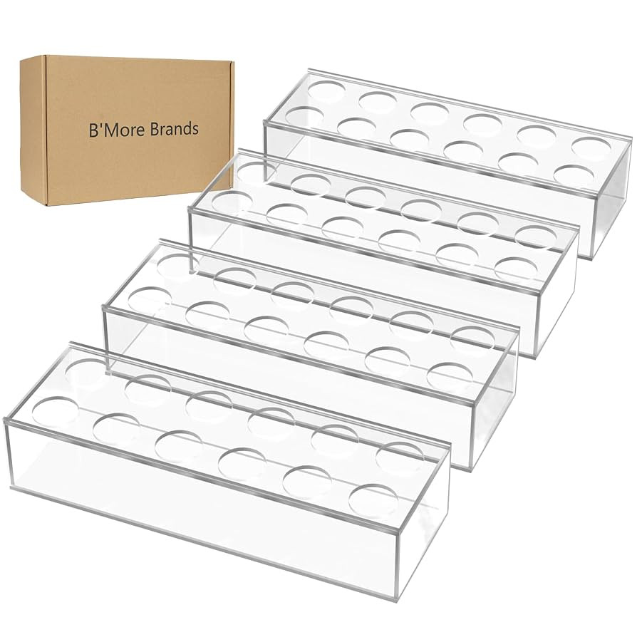 4 Pack 12" Clear Acrylic Flower Vase Rectangular Floral Centerpiece for Dining Table Modern Flowe... | Amazon (US)