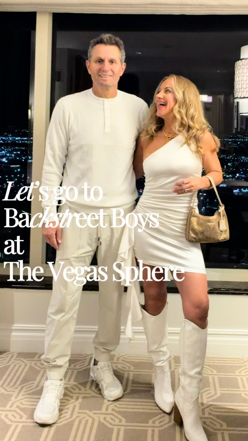 Oh my God we’re back again! 🙌🏼
My second time seeing BACKSTREET BOYS at The Vegas Sphere and I honestly want to go a third time!  IT’S SO GOOD!! 🤍
This was my most complimented outfit ever! And hubs looked super cute in his white fit! He was such a great sport for coming along with me, but he ended up really enjoying the show!

Country concert outfits date night outfits 

#LTKTravel #LTKPetite #LTKstorytime