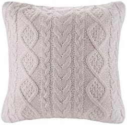 Amazon.com: DOKOT Knit Throw Pillow Cover Decorative Cable Braid and Diamond Knitting Square Warm... | Amazon (US)