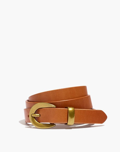 Chunky Buckle Skinny Leather Belt | Madewell