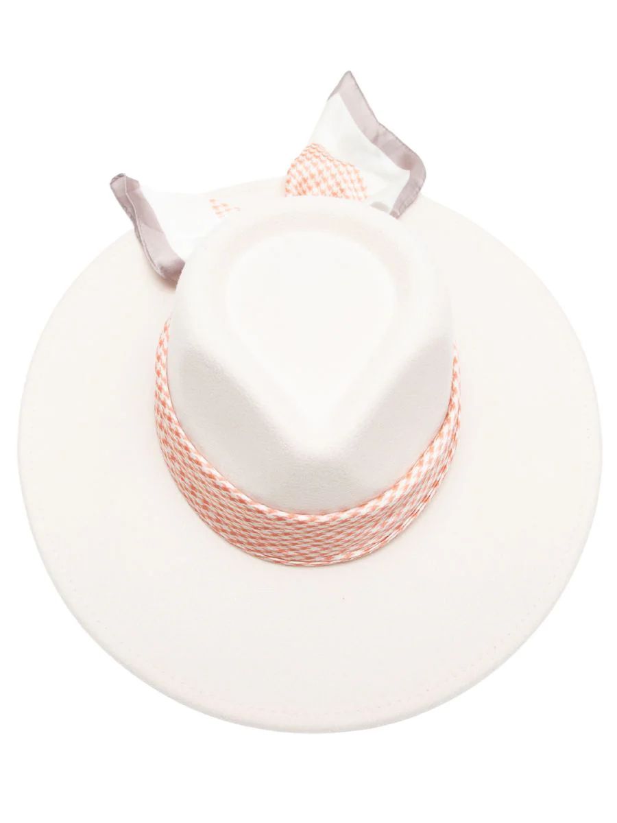 EURO SUMMER RANCHER HAT WITH SCARF TRIM | LUCCA COUTURE