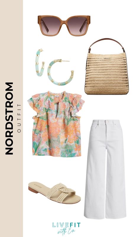 Embrace the tropical vibes with this fresh and fabulous outfit from Nordstrom! 🌴💕 Perfect for a sunny day out, this ensemble pairs playful floral tops with chic wide-leg pants and summery accessories. What’s your go-to summer style? 😎🌺 #NordstromFinds #SummerFashion

#LTKSeasonal #LTKItBag #LTKStyleTip