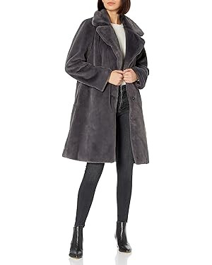 The Drop Women's Kiara Loose-Fit Long Faux Fur Coat | Amazon (US)