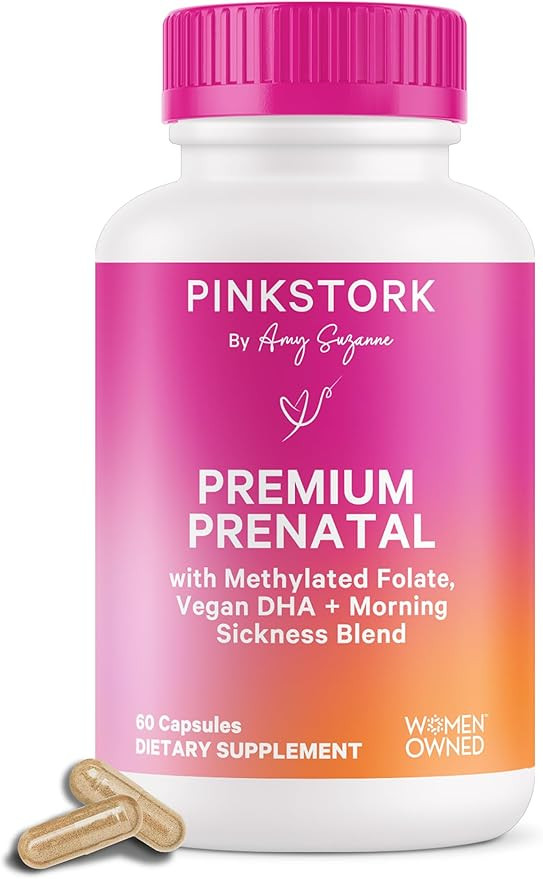 Pink Stork Premium Prenatal Vitamin for Women - Organic Whole-Food Ingredients, Multivitamin & Pr... | Amazon (US)