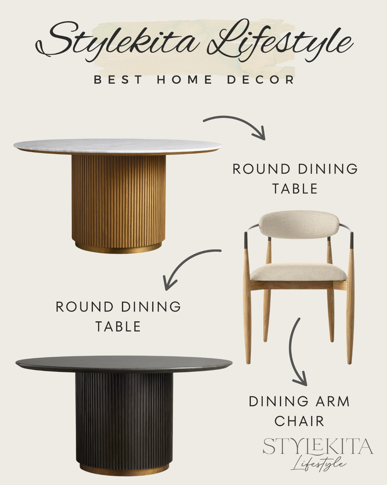 Round Dinning Tables & Arm Chair 

 #LTKCyberWeek #LTKHoliday #LTKHome