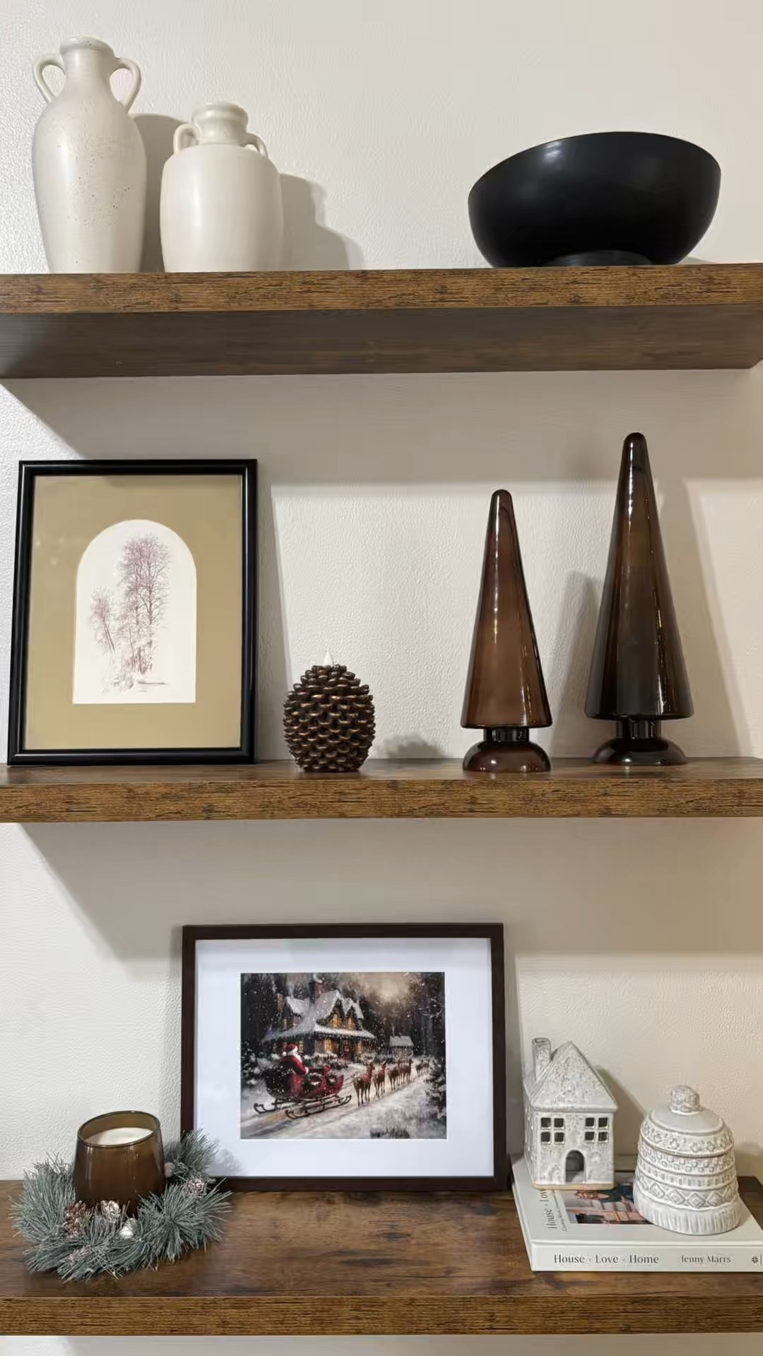 Floating shelves Christmas styling✨🤎

#LTKHome #LTKHoliday