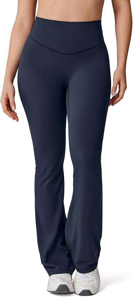 Hugcurve No Front Seam High Waisted Flare Leggings for Women Bootcut Yoga Pants Buttery Soft - 29... | Amazon (US)