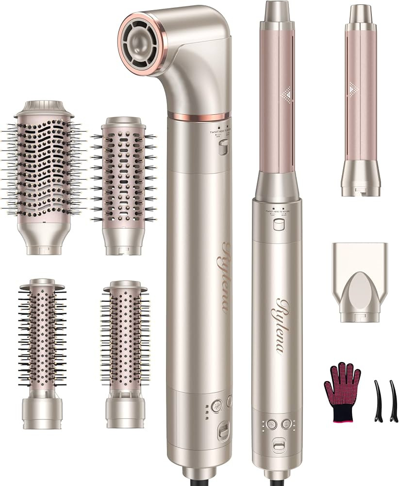 Deluxe 8-in-1 Air Styler Pro 2025 by Rylena, Hair Dryer Brush for Fast Drying, Auto Curling, Smoo... | Amazon (US)