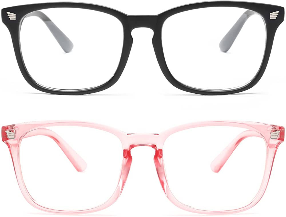 livho 2 Pack Blue Light Blocking Glasses, Computer Reading/Gaming/TV/Phones Glasses for Women Men... | Amazon (US)