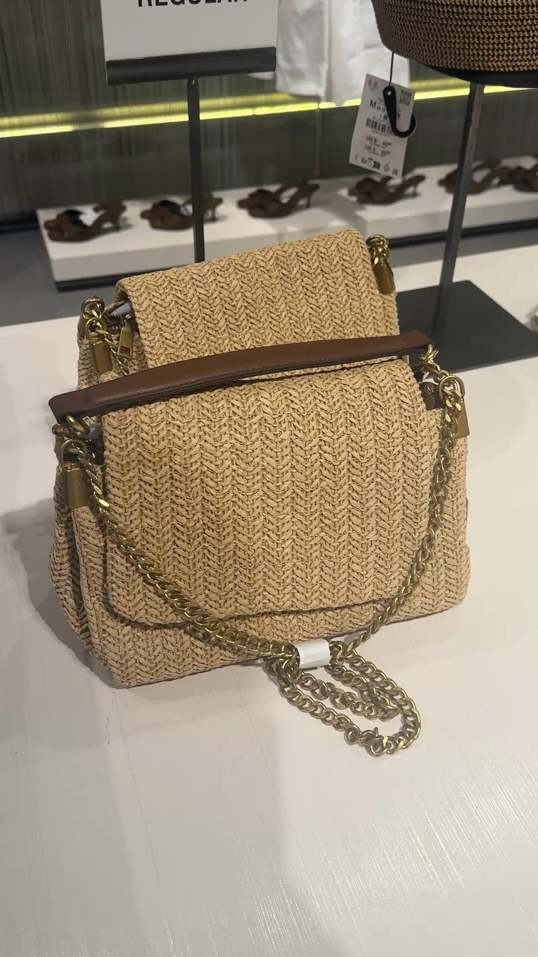 Straw-braided effect Crossbody bag find! 

#LTKspringtrends #LTKspring