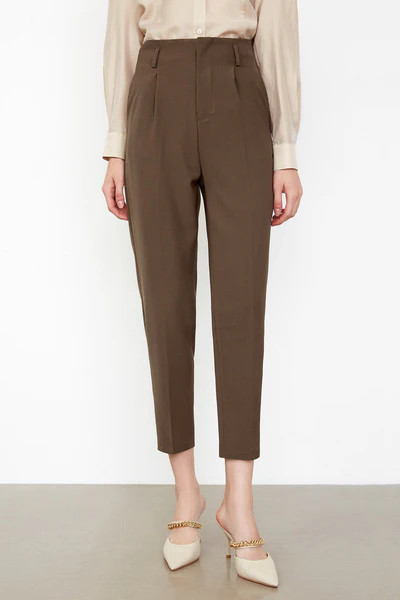 Kamren Saddle Brown Straight Leg Pants | J.ING