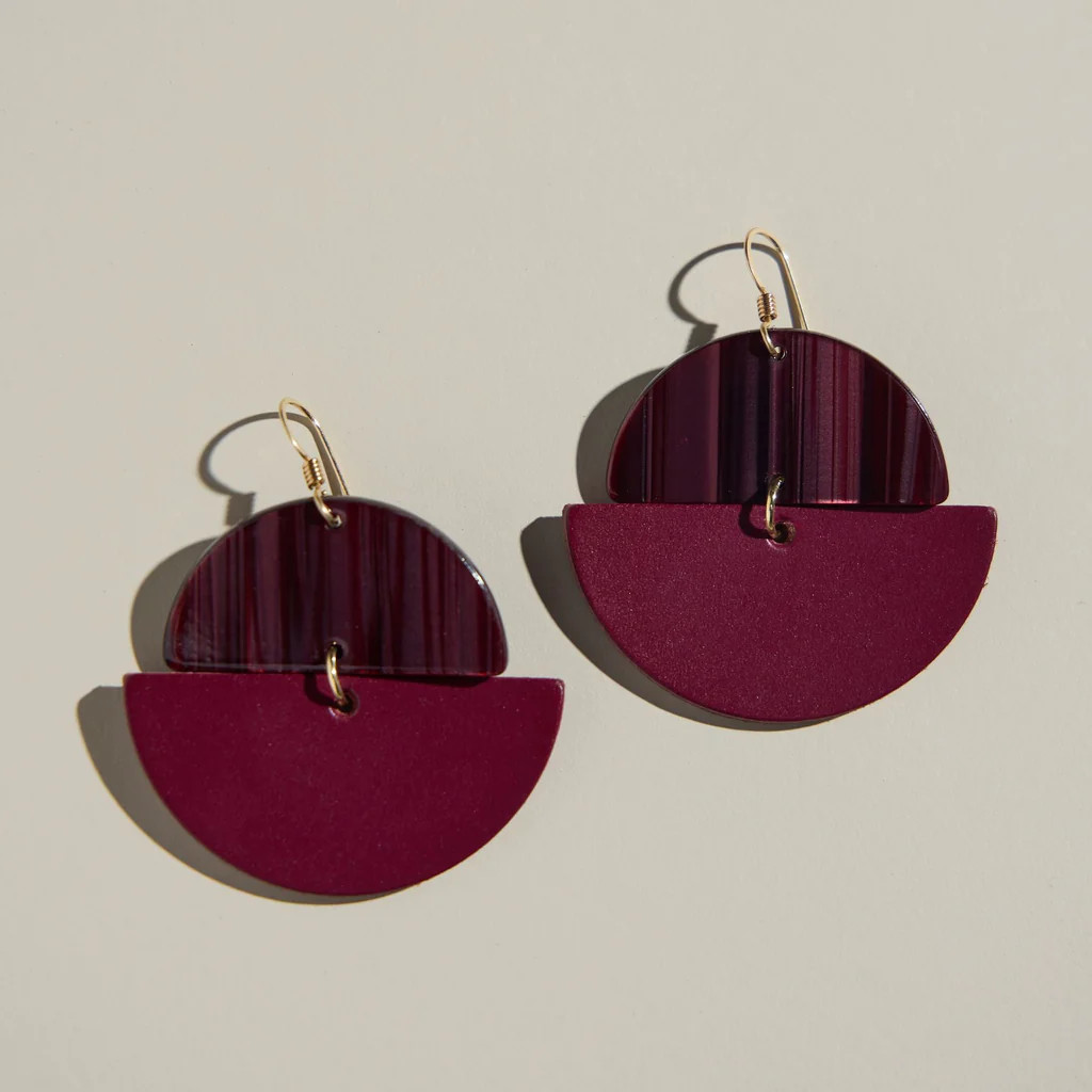 Burgundy Lunas | Nickel and Suede