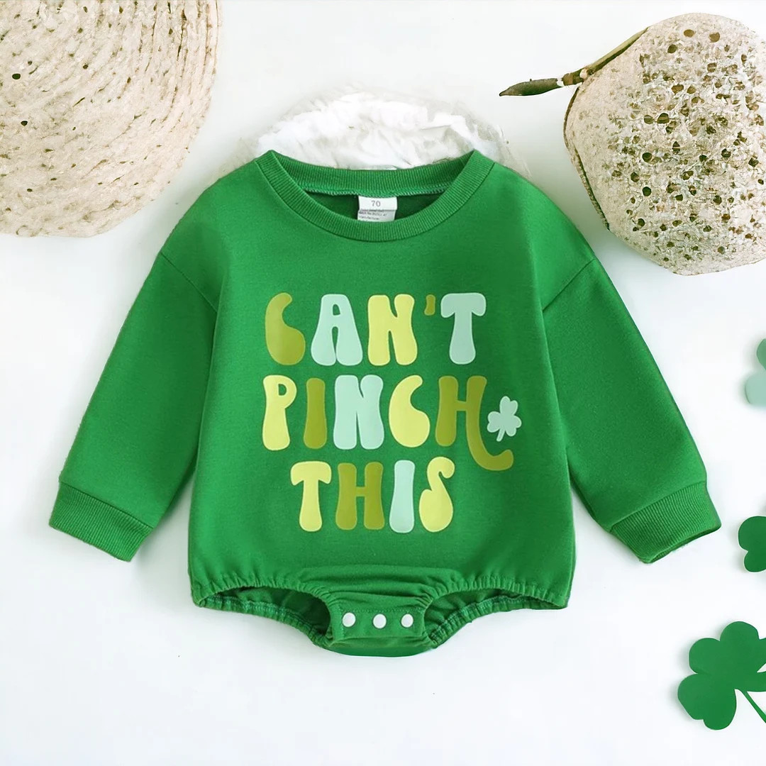 Can't Pinch This Baby Romper, Patrick Baby Bodysuit, Newborn Saint Patrick's Day Clover St Patric... | Etsy (US)