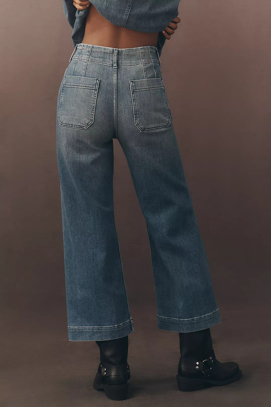 The Colette Crop High-Rise Wide-Leg Jeans by Maeve | Anthropologie (US)