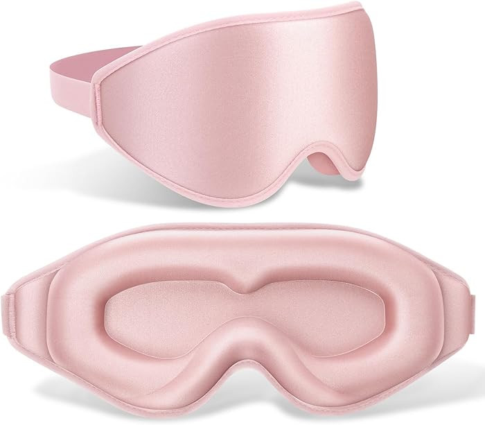 FlyCoco 99% Fully Block Out Light Eye Sleep Mask, 3D Deep Contoured Eyes Cover Zero Pressure, Lon... | Amazon (US)