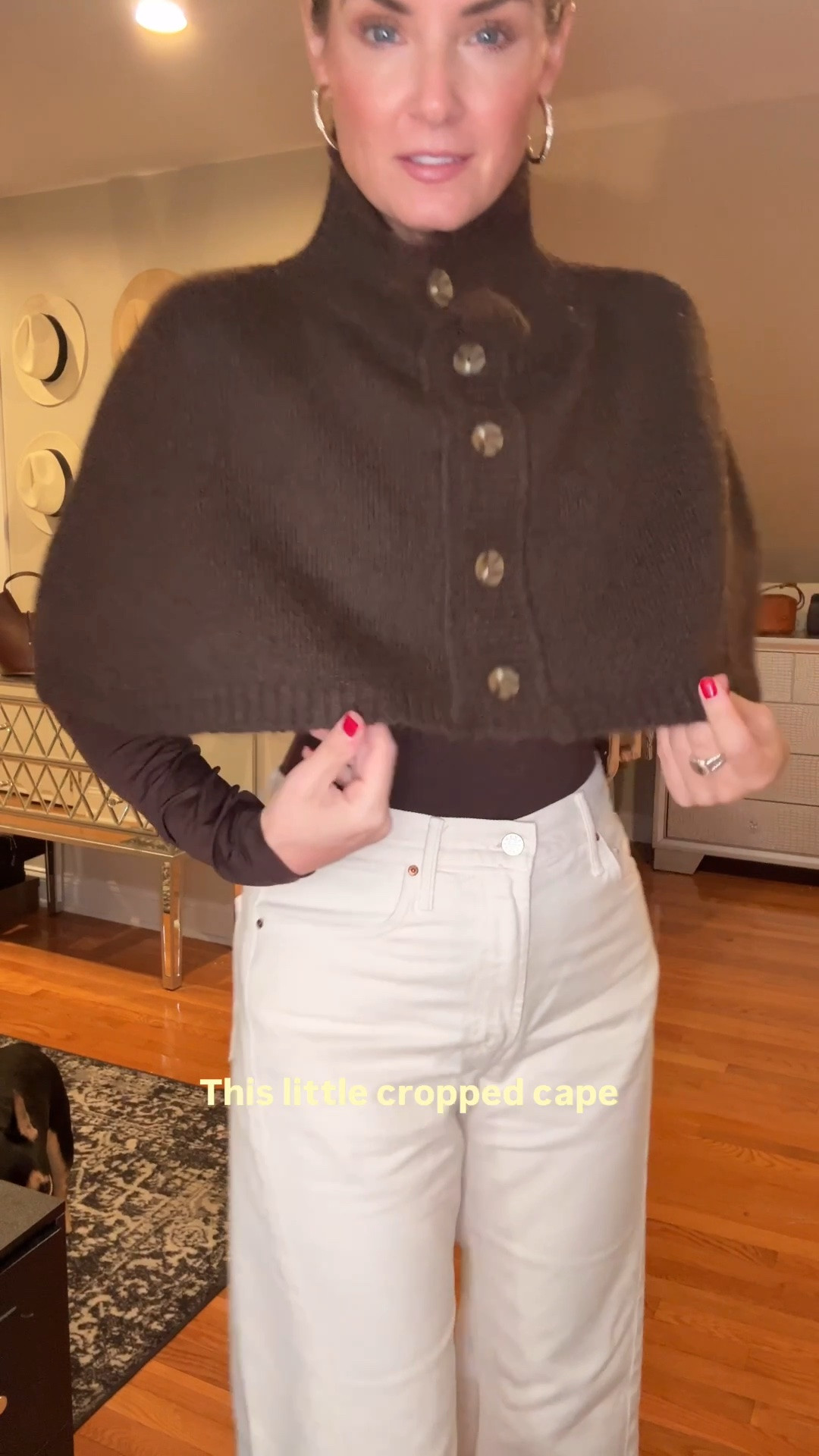This cape situation- OH MY YES.   You won’t regret this one. It’s different, not expensive, and stands out! @Anthropologie

#LTKgrwm #LTKootd #LTKSeasonal