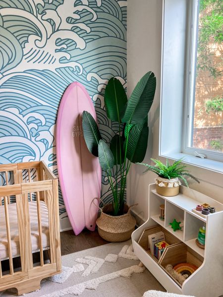 Okay I'm so excited because I'm going to start posting all of my nursery content on my page! 

Surf nursery, nursery theme, accent wall, fake plant, Montessori toys, Montessori toy storage, nursery decor 

#LTKhome #LTKbaby #LTKbump