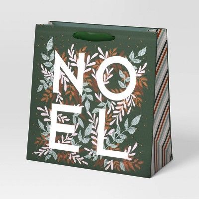 Large Square 'Noel' Christmas Gift Bag Green - Wondershop™ | Target