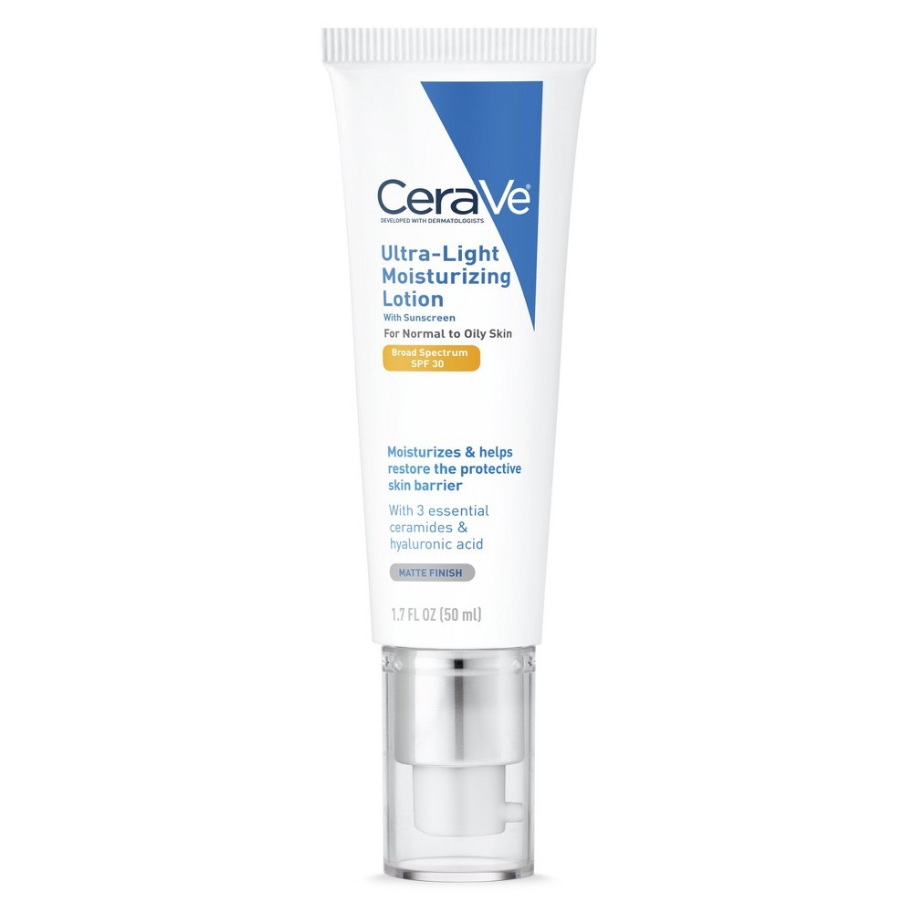CeraVe Ultra-Light Moisturizing Face Lotion with Sunscreen SPF 30 - 1.7oz | Target