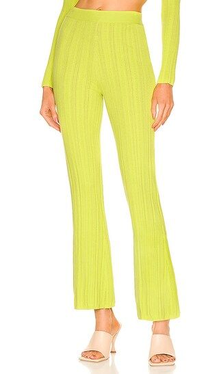 Sahara Knit Pant in Lime Green | Revolve Clothing (Global)