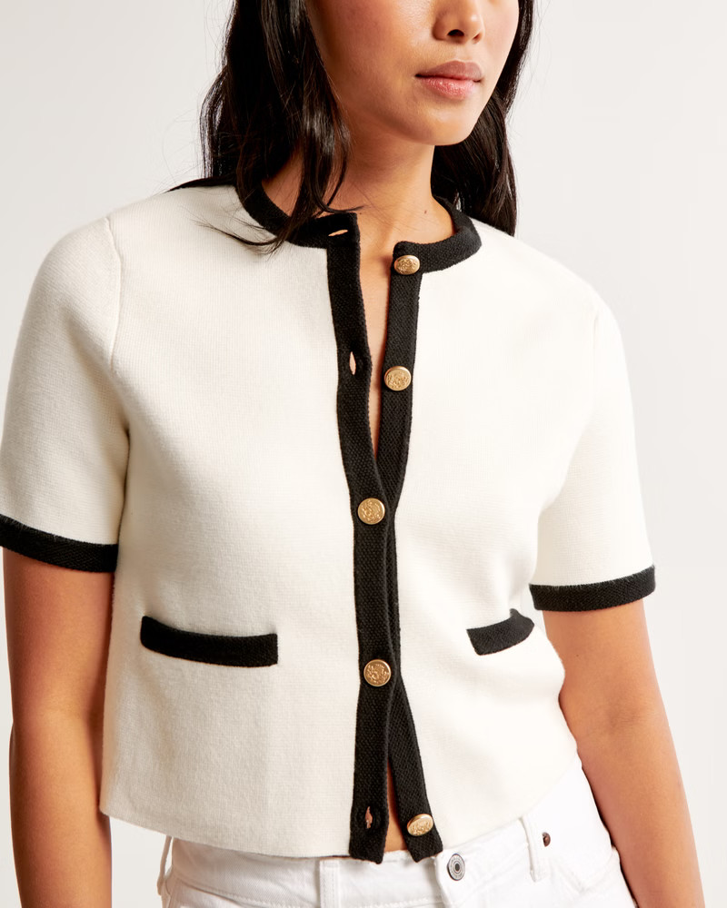 Women's LuxeLoft Button-Up Crew Tee | Women's Tops | Abercrombie.com | Abercrombie & Fitch (US)