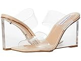 Steve Madden Women's Isa Wedge Sandal, Clear, 6 | Amazon (US)