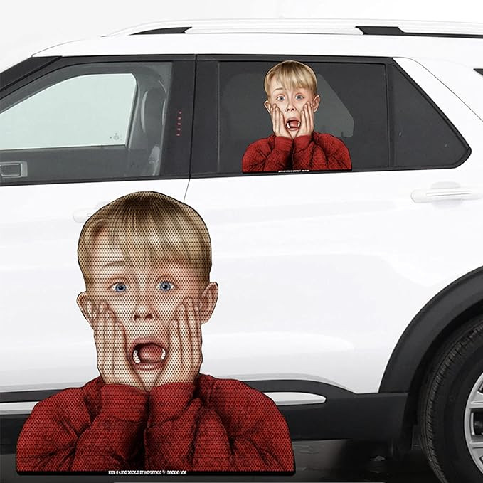 Ride-A-Long Screaming Kevin Perforated 12" Window Decal for Holiday Christmas attaches to Rear Si... | Amazon (US)