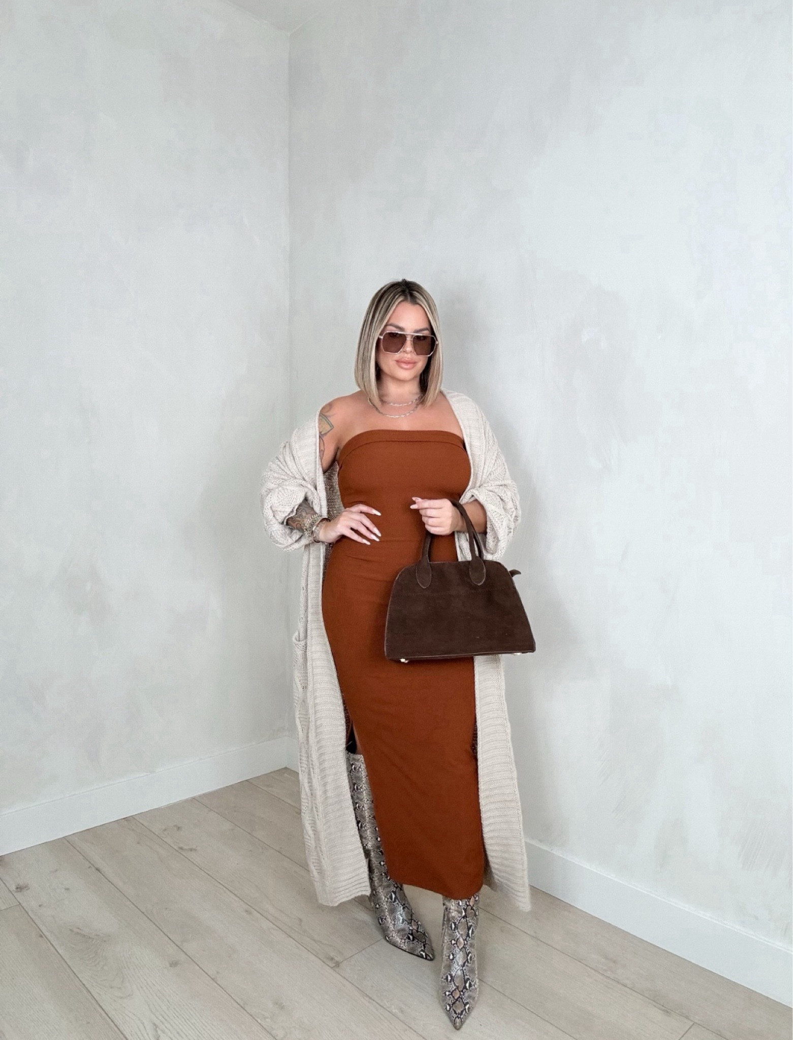 Dress M 
Sweater is old linked similar. 
#amazon #midsize 

Follow my shop @shaynaslife on the @shop.LTK app to shop this post and get my exclusive app-only content!

#