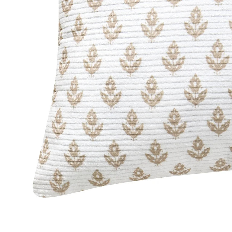 My Texas House 14" x 36" Ivory/Beige Block Print Decorative Pillow | Walmart (US)