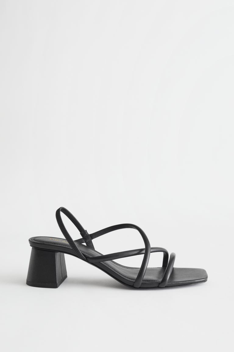 Strappy Block Heel Sandals | H&M (UK, MY, IN, SG, PH, TW, HK)