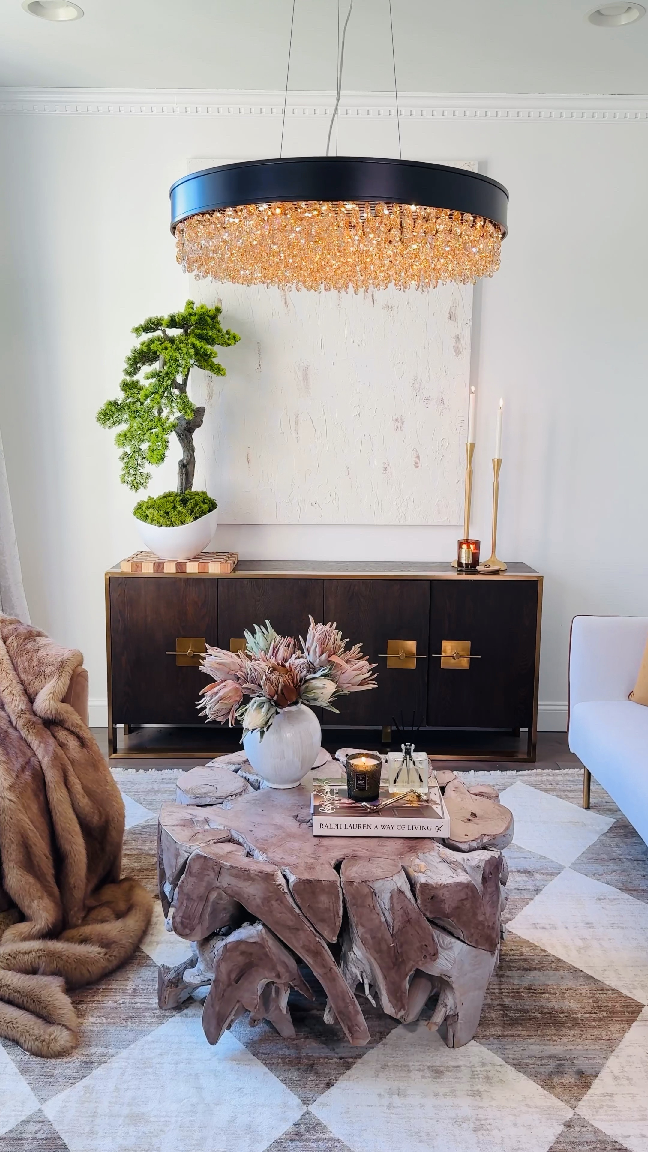 Shop my living room with products from Amazon Prime Big Deals!! I am particularly obsessed with my new realistic Amazon bonsai and Ruscus tree along with my statement rug!!! My rug is on Prime Deal and super soft to walk on and will look amazing with any decor aesthetic!!! Run and grab your favorites while they are in stock!! 

Amazon Home 
Amazon must haves 
Found it on amazon 
living room decor 
living room chandelier 
modern pendant chandelier 
faux fur throw 
velvet accent chair 
Amazon Prime Deals 
Realistic trees 
Ruscus trees  
Life-like Bonsai tree
Fall decor 
Holiday decor 

#LTKhome #LTKHolidaySale #LTKxPrime