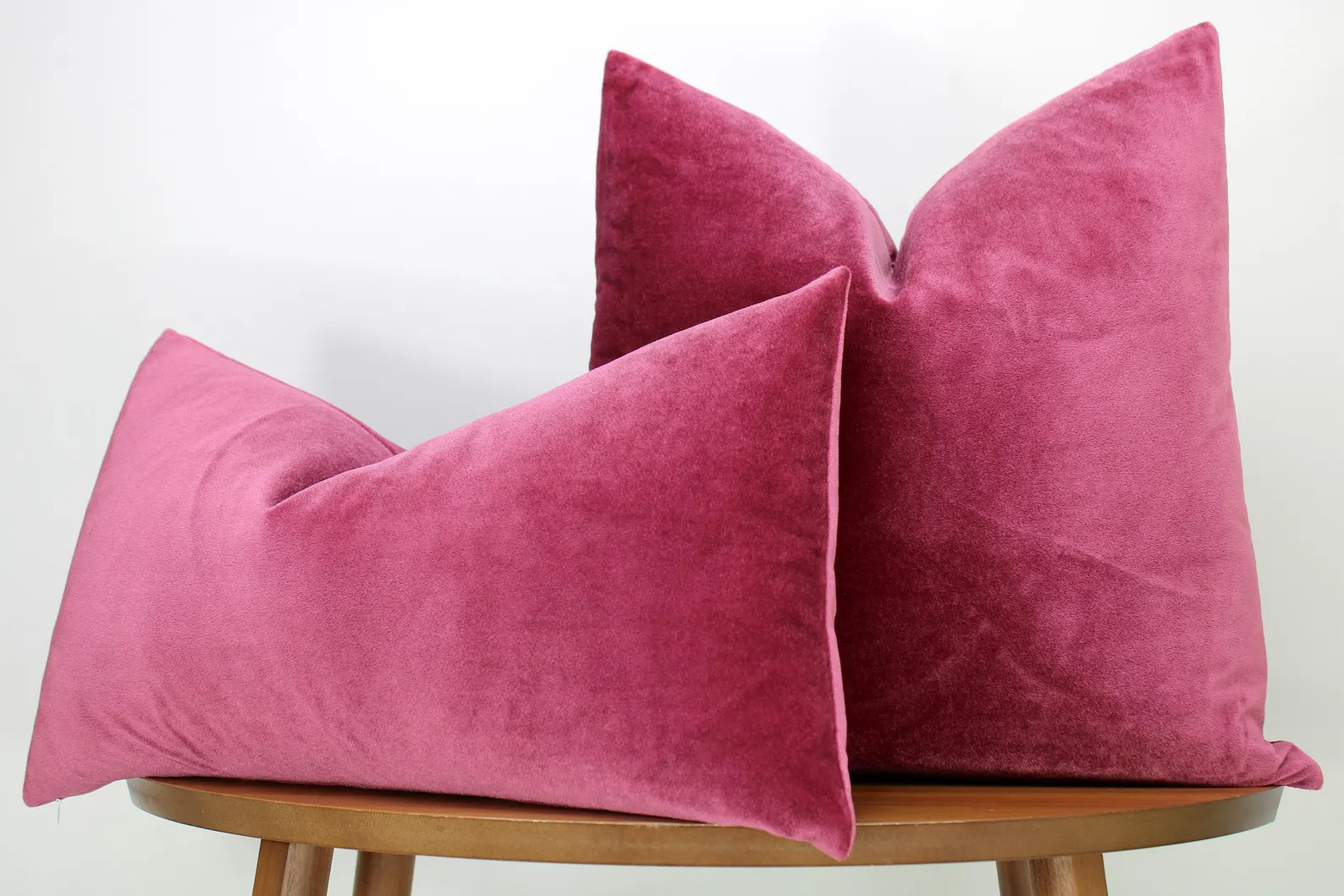 Euro Velvet Pillow Cover | Rose Mauve| Double-Sided | Matte Finish | Invisible Zipper | Etsy (Global)
