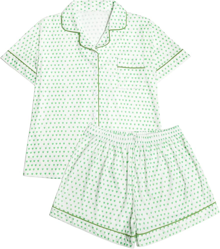 Women's 2 Piece Pajama Set Loungewear Pajamas Cute Pjs Sets Sleepwear Button Down Lounge Sets Sof... | Amazon (US)