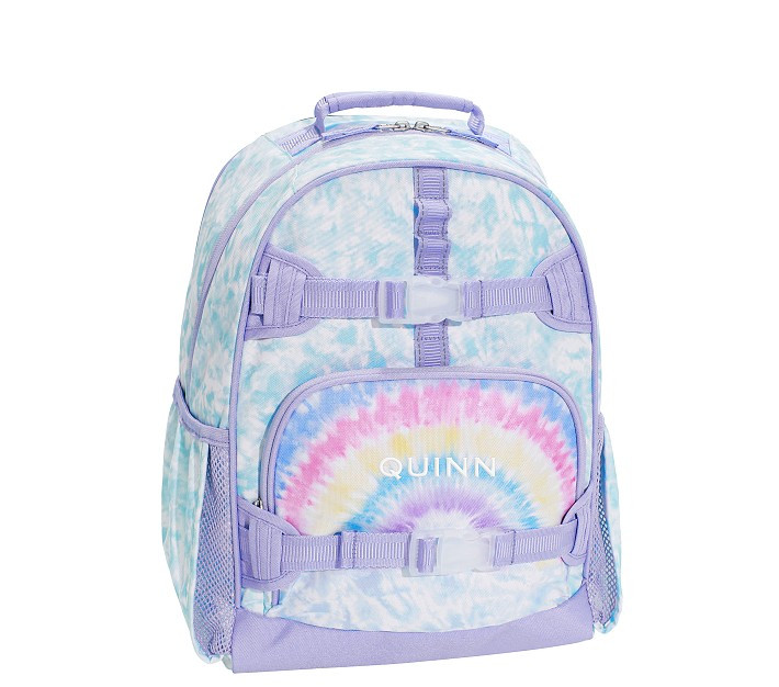 Mackenzie Aqua Rainbow Bright Tie-Dye Backpacks | Pottery Barn Kids