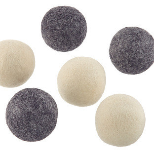 ThreeByThree Seattle® Wool Dryer Balls Grey/White Pkg/6 | The Container Store