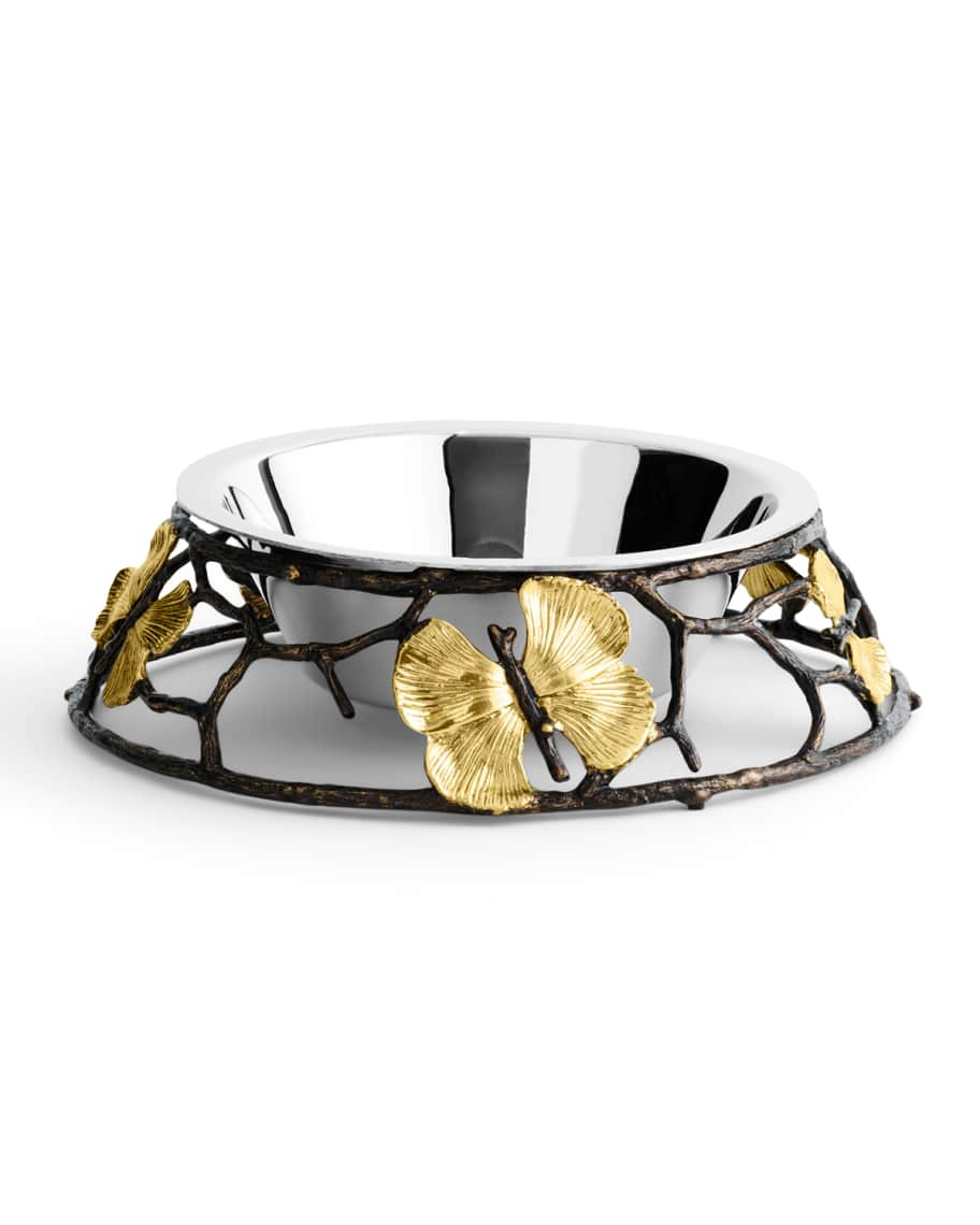 Michael Aram Butterfly Ginkgo Large Dog Bowl | Neiman Marcus