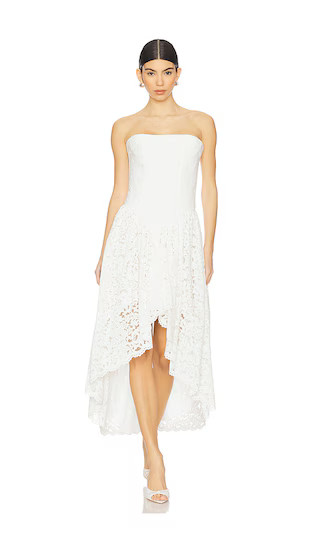 Felicidad Strapless Lace Dress in Orchid Wht | Revolve Clothing (Global)