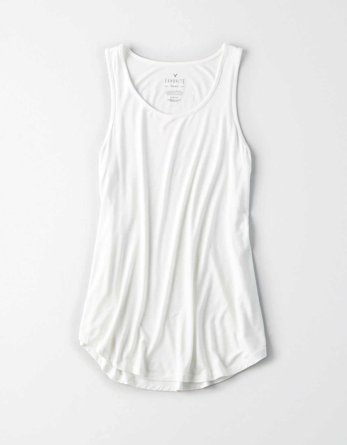 AE Soft & Sexy Scoop Neck Tank Top, White | American Eagle Outfitters (US & CA)