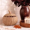 My Texas House Fall Woven Pumpkin Tabletop Decoration, Natural, 9" | Walmart (US)