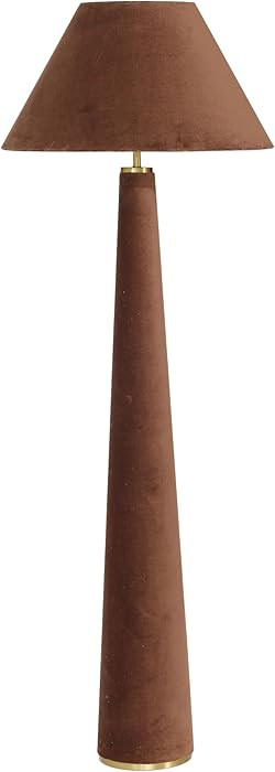 First of a Kind Floor Lamp in Chocolate Brown Velvet | Amazon (US)