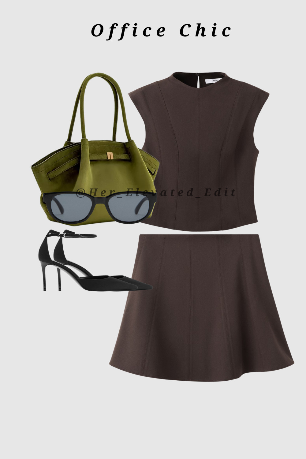 This sleeveless top and mini skirt combo is one of those office looks that feels modern without trying too hard. Structured, polished, and easy to style from desk to dinner.

Finished with a statement bag and classic heels for balance.
Everything linked for easy styling 🤍

#LTKWorkwear #LTKSeasonal #LTKOfficeStyle 

 