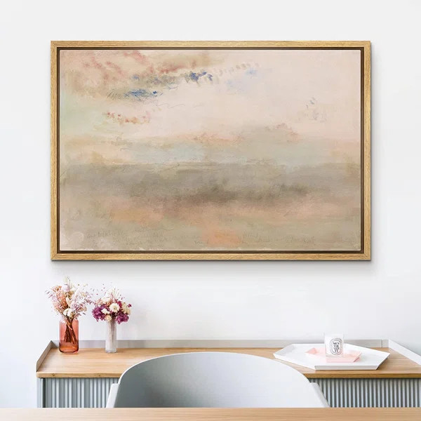 " Pastel Watercolor Tan Paint " on Canvas | Wayfair North America