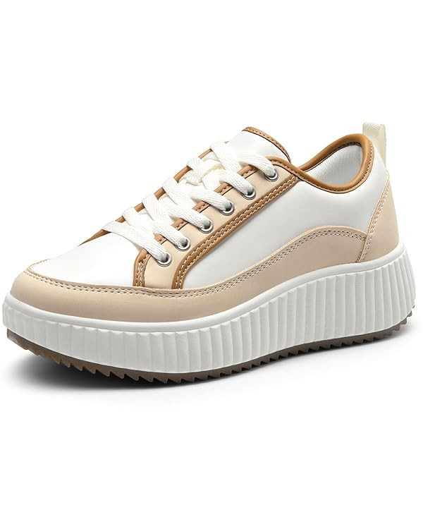 DREAM PAIRS Women Platform Chunky Sneakers Sky Comfortable Casual Platform Fashion Sneaker | Amazon (US)