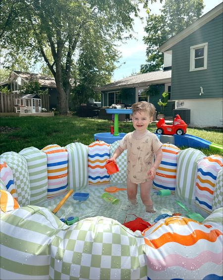 Our new minnidip pool this year — love the size and how easy it is to set up and take down!! Also linked his rollercoaster in the back 🥰

Toddler pool, blow up pool, checkered pool, checkered print, toddler fun, summer pool, Target home 

#LTKSeasonal #LTKkids