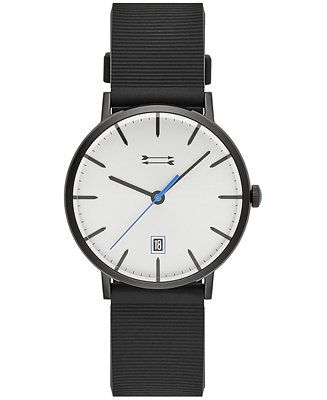 Men's Norrbro Black Silicone Strap Watch 40mm | Macys (US)