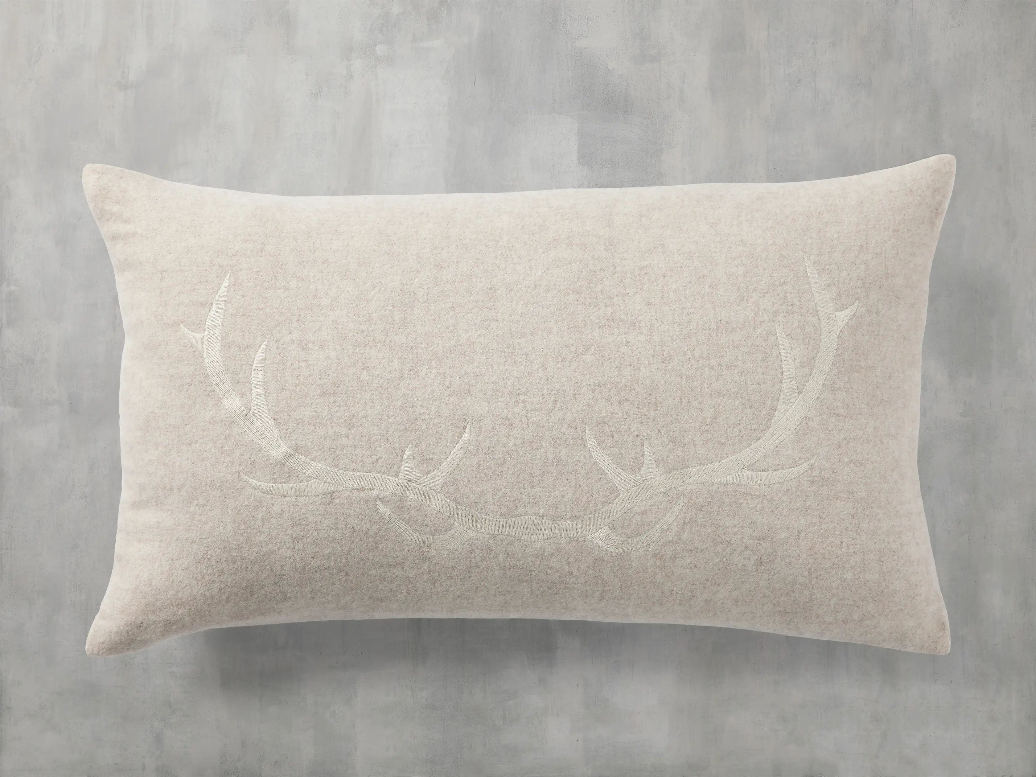 Woolen Antler Lumbar Pillow Cover | Arhaus